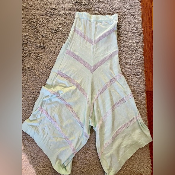 Ioanna Kourbela Mint Green Strapless Knit Jumpsuit Size Small - Picture 14 of 15